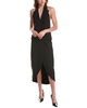 sable halter tuxedo midi dress