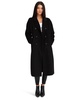 boss girl double-breasted wool coat - black