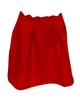 scalloped skirt in red viscose