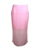 midi skirt in pink polyurethane