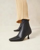 Lambskin Kitten-Heel Booties