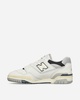 '550' White and Grey Low Top Sneakers with Logo and Contrasting Details in Leather Man