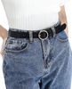 Beautiful Nomad Women's Casual Dress PU Leather Belt with Rounded Buckle for Jeans Pants