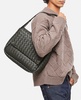 BOTTEGA VENETA Luxe Leather Raffia Messenger Bag