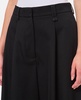 Wool Sculpted Cropped Wide Leg Trousers