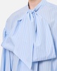 Puff Sleeve Shirt W/ Front Neck Bow