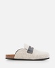 Felt Loafer Mules