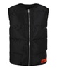 logo tape puffer vest