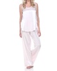 jackie satin hi-low cami with side slits in blush