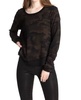 ava long sleeve mock layer t shirt black/brwn camo in black/brown camo