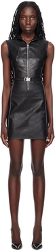 Black Scout Faux-Leather Minidress