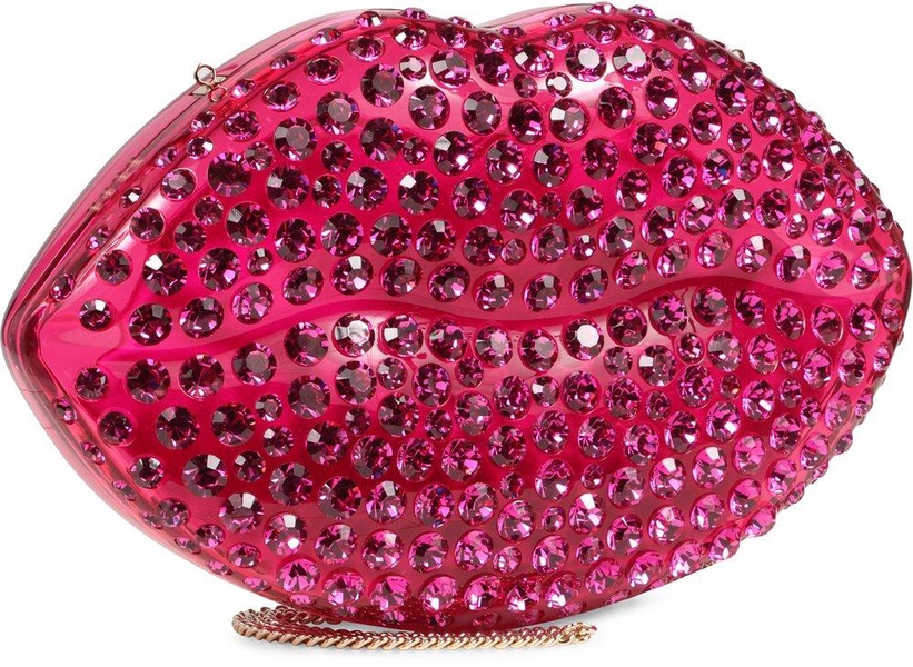 Aquazzura Kiss Me Miniaudiere Embellished Clutch Bag