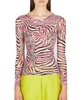 Collina Strada Cardio Animal Printed Mock Neck Top