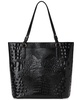 Ezra Kairos Embossed Leather Tote Bag