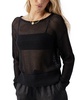 Women's Cotton Open-Knit Long-Sleeve Sweater