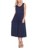 Women's Scoop Neck Tiered Midi Dress