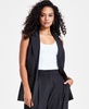 Petite Pinstripe Long Vest, Created for Macy's