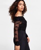 Petite Lace Off-The-Shoulder Long-Sleeve Top, Created for Macy's