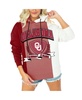 Women's Crimson Oklahoma Sooners Hall of Fame Colorblock Pullover Hoodie