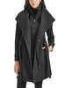 Petite Belted Long-Sleeve Wrap Coat