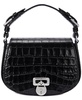 Tanner Small Embossed Leather Shoulder Bag 