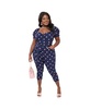 Plus Size Belted Jumpsuit with Sweetheart Neckline