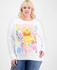 Trendy Plus Size Winnie The Pooh Graphic Fleece Sweatshirt 