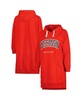 Women's Red Wisconsin Badgers Take a Knee Raglan Hooded Sweatshirt Dress