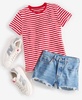 Women's The Perfect Crewneck T-Shirt & 501 Button Fly Cotton High-Rise Denim Shorts