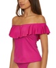 Women's Monaco Ruffled Off-The-Shoulder Tankini Top