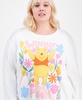 Trendy Plus Size Winnie The Pooh Graphic Fleece Sweatshirt 