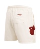 Men's Cream Miami Heat Triple Tonal Woven Shorts