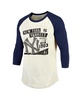 Men's Threads Cream/Navy New York Yankees Raglan 3/4-Sleeve T-Shirt