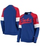 Women's Royal and Red Chicago Cubs Playmaker Raglan Pullover Sweatshirt