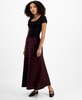 Women's Bow-Print Mid-Rise Maxi Skirt, Created for Macy's