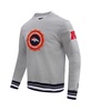 Men's Heather Gray Denver Broncos Crest Emblem Pullover Sweatshirt