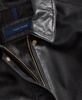 Women's Leather Zip-Front Collared Coat