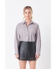 Women's Oversize Button Collared Shirt