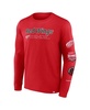 Men's Red Detroit Red Wings Strike the Goal Long Sleeve T-shirt