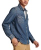 Men's Double Snap Long Sleeve Western Denim Shirt