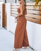 Women's Strapless Wide-Leg Pleated Jumpsuit