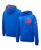 Men's Royal Chicago Cubs Logo Pullover Hoodie