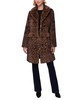 Women's Printed Faux-Fur Button-Front Coat 