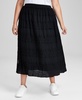 Trendy Plus Size Tiered Lace-Inset Skirt, Created for Macy's