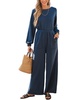 Women's Elegant Open-Back Lounge Jumpsuit