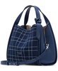 Knott Denim Check Crossbody Tote