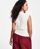 Petite Side-Ruched Mock-Neck Sleeveless Top, Created for Macy's