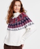 Women's Fairisle Mock-Neck Long-Sleeve Sweater 