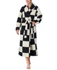 Women's Belted Checkered Fleece Robe