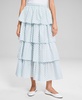 Women's Cotton Printed Tiered Maxi Skirt, Exclusively at Macy's